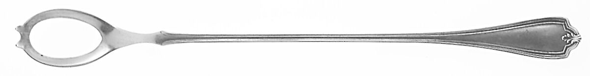 Grecian-New Grecian (Silverplate, 1913) Pierced Bowl Long Handle Olive Spoon by International Silver-1