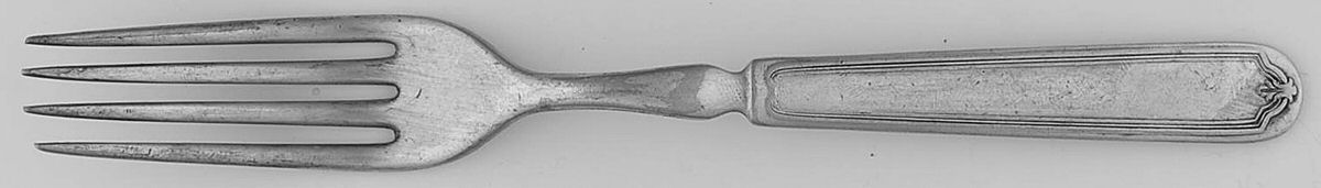 Grecian-New Grecian (Silverplate, 1913) Indented Solid Handled Fork by International Silver-1
