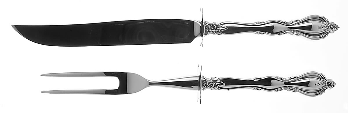 Grande Regency (Sterling, 1969) Small Stainless Blade 2-Piece Steak Carving Set by International Silver-1