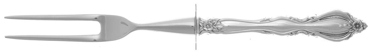 Grande Regency (Sterling, 1969) Small Steak Carving Fork with Stainless Prongs by International Silver-1