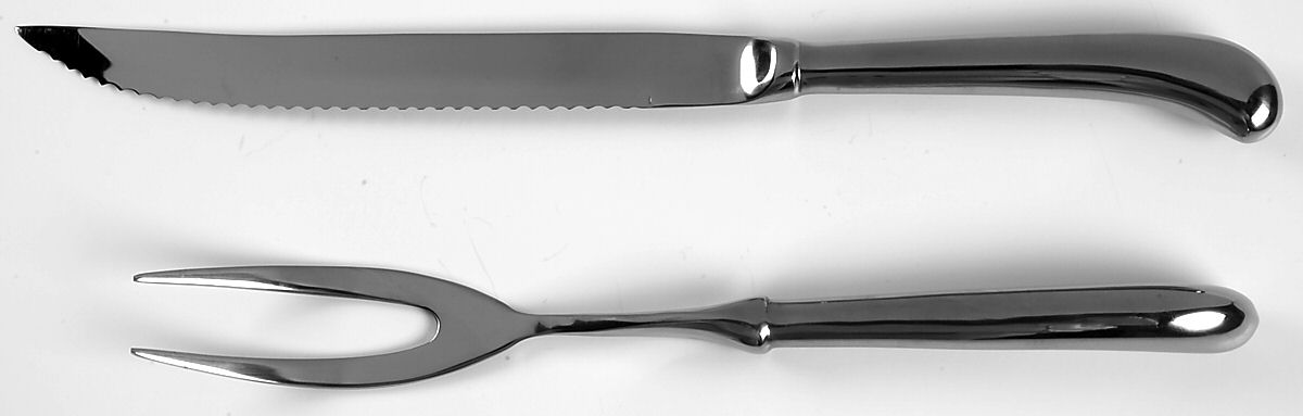 Gran Royal (Stainless) Large 2-Piece Roast Carving Set w/Stainless Blade by International Silver-1