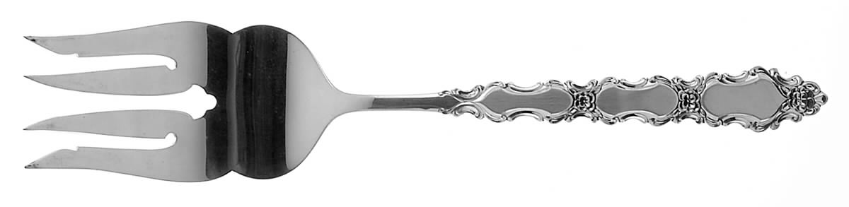 Grand Trianon (Sterling, 1975) Large Solid Cold Meat Serving Fork by International Silver-1