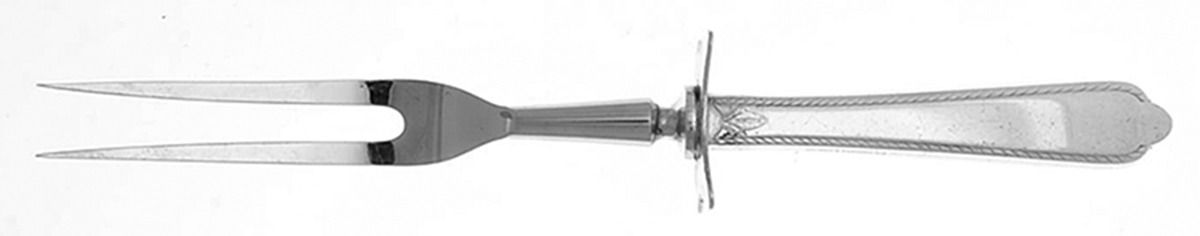 Guest of Honor (Silverplate, 1935) Small Steak Carving Fork with Stainless Prongs by International Silver-1