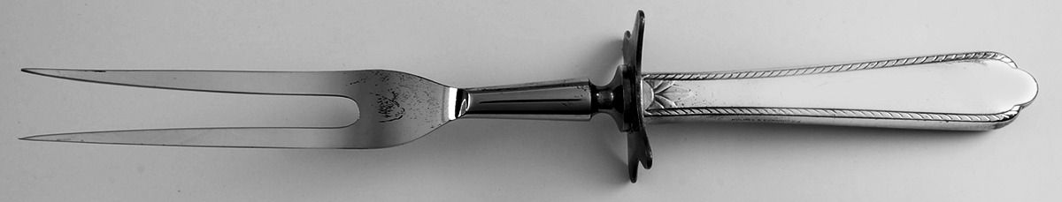 Guest of Honor (Silverplate, 1935) Large Stainless-Prong Roast Carving Fork by International Silver-1