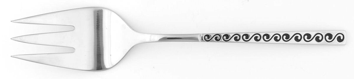 Harmonique (Stainless) Large Solid Cold Meat Serving Fork by International Silver-1