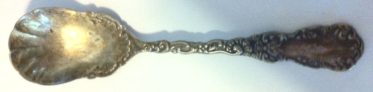Harvard I (Silverplate, 1891) Sugar Shell Spoon by International Silver-1