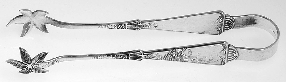 Harvard II (Silverplate, 1883) Large Ice Serving Tongs by International Silver-1