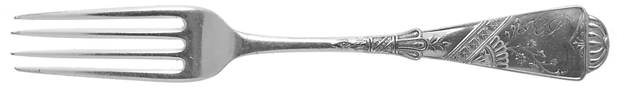 Harvard II (Silverplate, 1883) Monogram Fork by International Silver-1