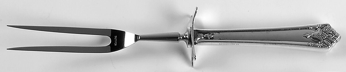 Her Majesty (Silverplate, 1931) Large Stainless-Prong Roast Carving Fork by International Silver-1