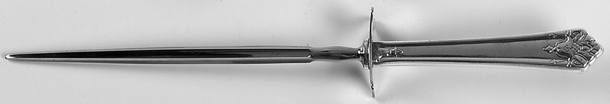 Her Majesty (Silverplate, 1931) Large Roast Steel Rod Knife Sharpener by International Silver-1