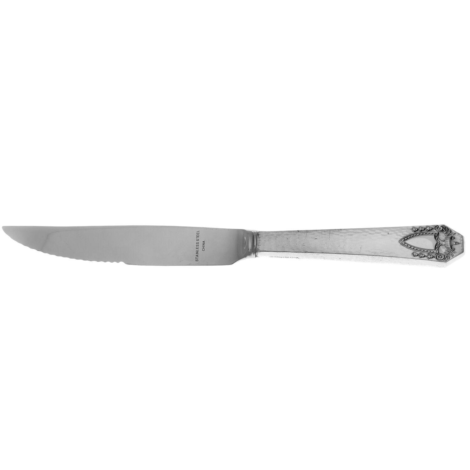 Heraldic (Silverplate, 1916) Steak Knife Individual Hollow, Serrate HC by International Silver-1