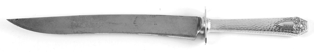 Heraldic (Silverplate, 1916) Large Stainless Blade Roast Carving Knife by International Silver-1