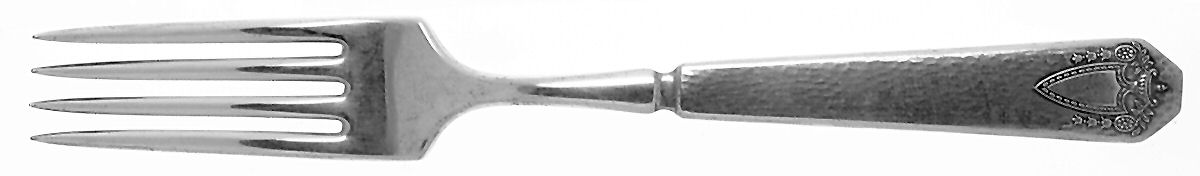 Heraldic (Silverplate, 1916) Indented Solid Handled Fork by International Silver-1