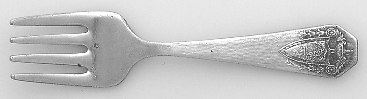 Heraldic (Silverplate, 1916) Baby Fork by International Silver-1