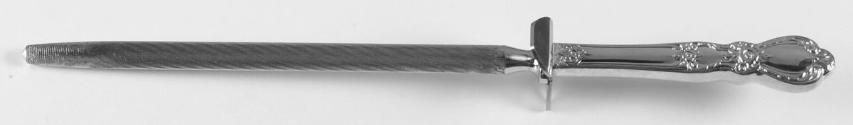Heritage (Silverplate, 1953) Large Roast Knife Sharpener wSteel Rod by International Silver-1
