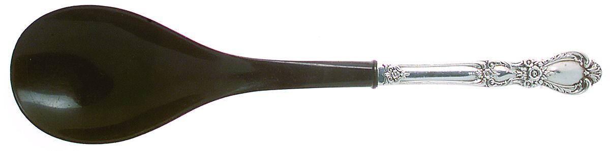 Heritage (Silverplate, 1953) Salad Serving Spoon with Plastic Bowl by International Silver-1