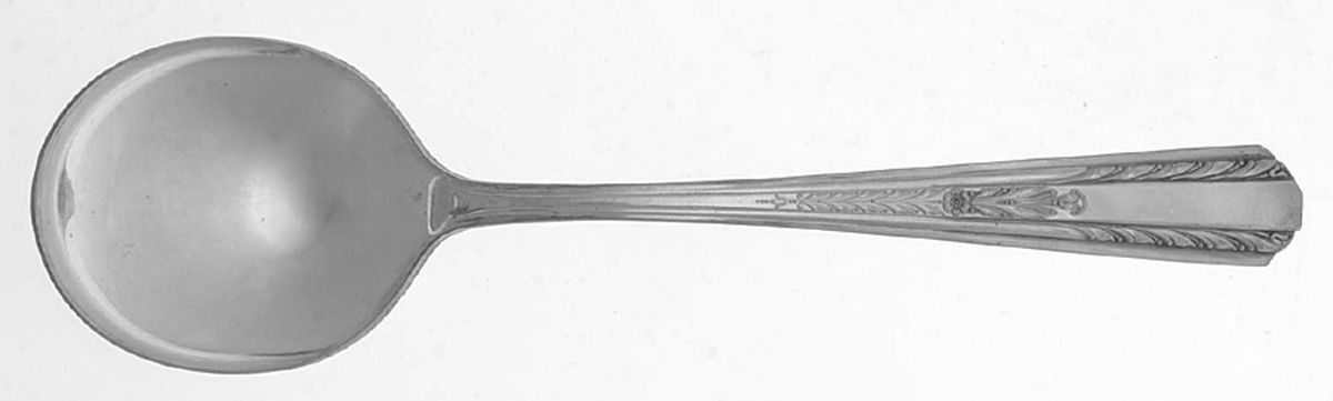 Hollywood (Silverplate) Round Bowl Soup Spoon (Gumbo) by International Silver-1