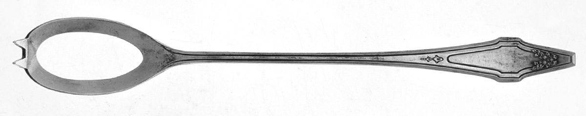 Hostess (Silverplate, 1921) Pierced Bowl Short Handle Olive Spoon by International Silver-1