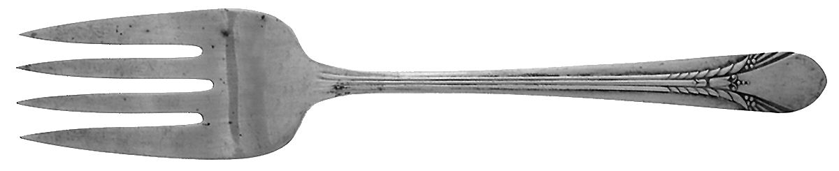 Inheritance (Silverplate) Medium Solid Cold Meat Serving Fork by International Silver-1
