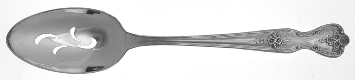 Inspiration-Magnolia (Silverplate-1951) Pierced Tablespoon (Serving Spoon) by International Silver-1