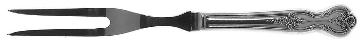 Inspiration-Magnolia (Silverplate-1951) Small Steak Carving Fork with Stainless Prongs by International Silver-1