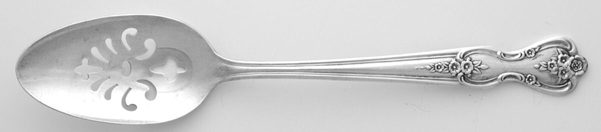Inspiration-Magnolia (Silverplate-1951) Pierced Tablespoon (Serving Spoon) by International Silver-1