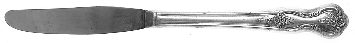 Inspiration-Magnolia (Silverplate-1951) Pinch Handle Modern Hollow Grille Knife by International Silver-1