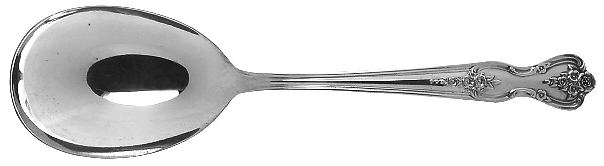 Inspiration-Magnolia (Silverplate-1951) Solid Smooth Casserole Spoon by International Silver-1