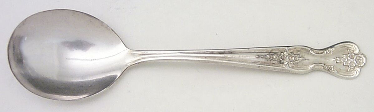 Inspiration-Magnolia (Silverplate-1951) Round Bowl Soup Spoon (Gumbo) by International Silver-1