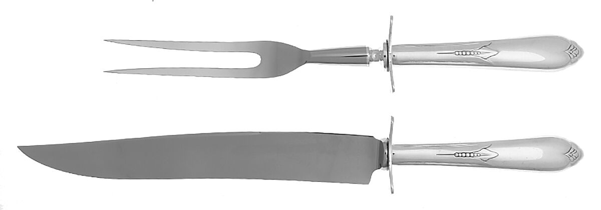 Inspiration (Silverplate-1933) Small 2-Piece Steak Carving Set w/Stainless Blade by International Silver-1
