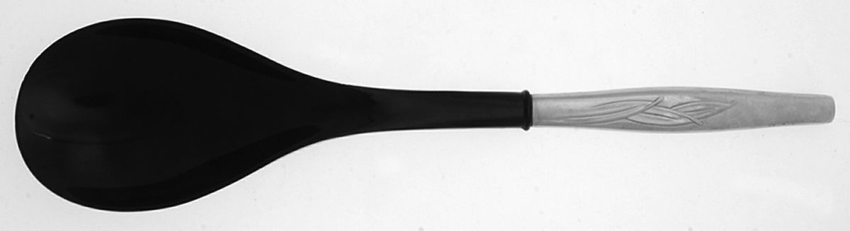 INS208 (STAINLESS) Salad Serving Spoon with Plastic Bowl by International Silver-1