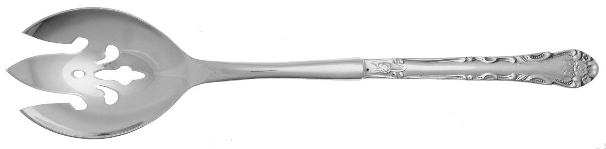 Abigail (Stainless) Salad Serving Fork with Stainless Prongs HC by International Silver-1