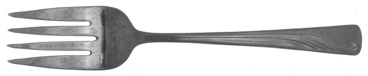 INS53 (STAINLESS) Medium Solid Cold Meat Serving Fork by International Silver-1