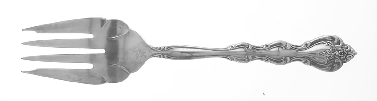 Interlude (Silverplate, 1971) Medium Solid Cold Meat Serving Fork by International Silver-1