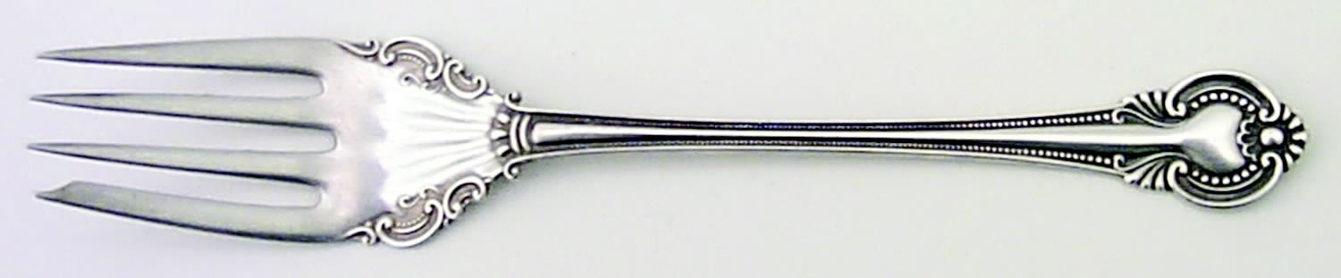 Irene (Sterling, 1902) Medium Solid Cold Meat Serving Fork by International Silver-1