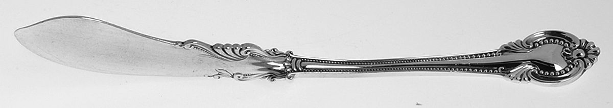 Irene (Sterling, 1902) Flat Handle Butter Spreader by International Silver-1