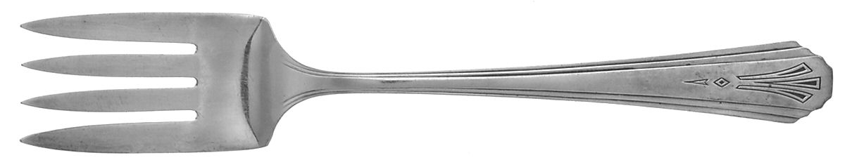 Ivanhoe (Silverplate, 1936) Medium Solid Cold Meat Serving Fork by International Silver-1