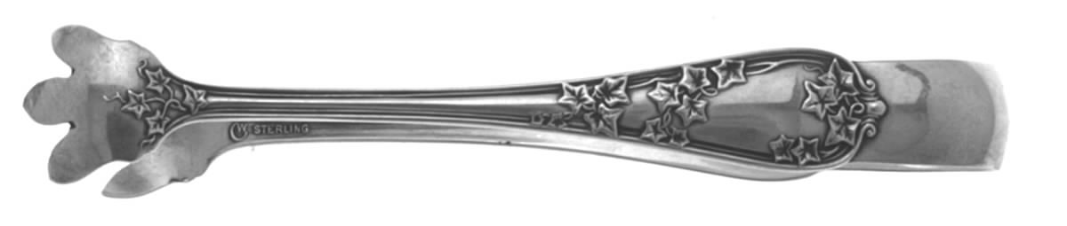 Ivy (Sterling, 1911) Small Sugar Tongs by International Silver-1