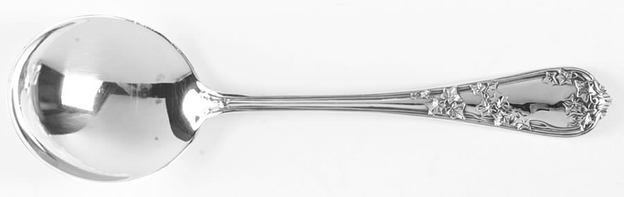 Ivy (Sterling, 1911) Round Bowl Soup Spoon (Bouillon) by International Silver-1