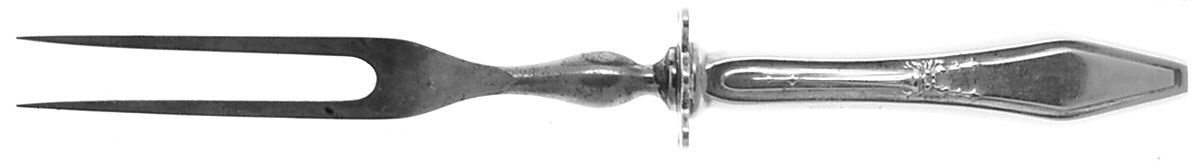 Jamestown (Silverplate, 1916) Small Steak Carving Fork with Stainless Prongs by International Silver-1