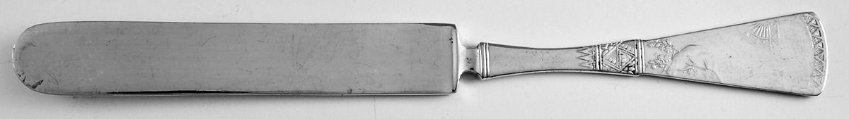 Japanese (Silverplate, 1879) Youth Knife, Solid Piece by International Silver-1