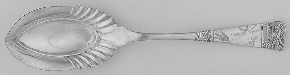 Japanese (Silverplate, 1879) Vegetable Serving Spoon (Solid) by International Silver-1