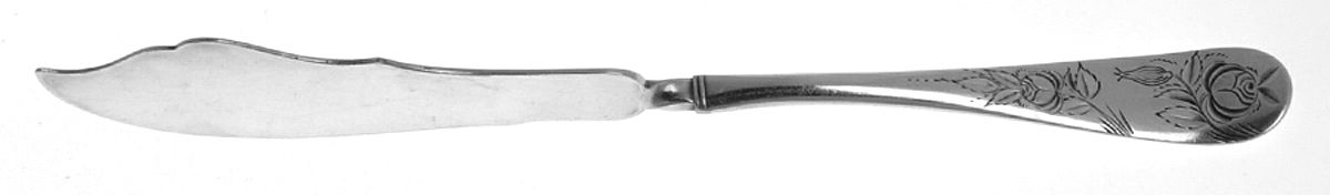 Jac Rose (Silverplate, 1892) Flat Twisted Handle Master Butter Knife by International Silver-1