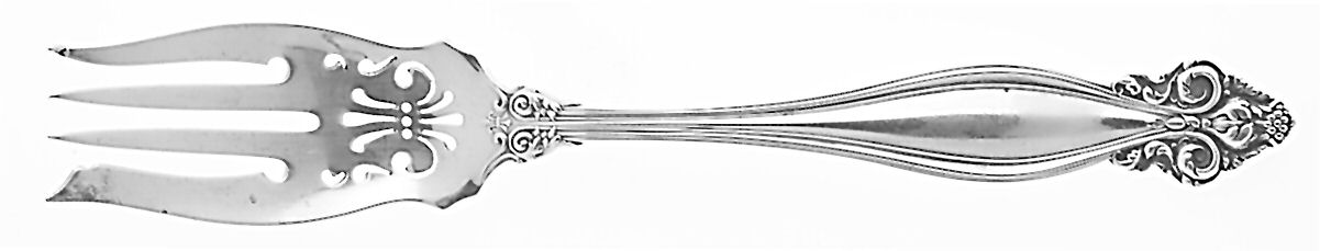 Jeanne d'Arc (Sterling, 1905 No Monos) Small Solid Cold Meat Serving Fork by International Silver-1
