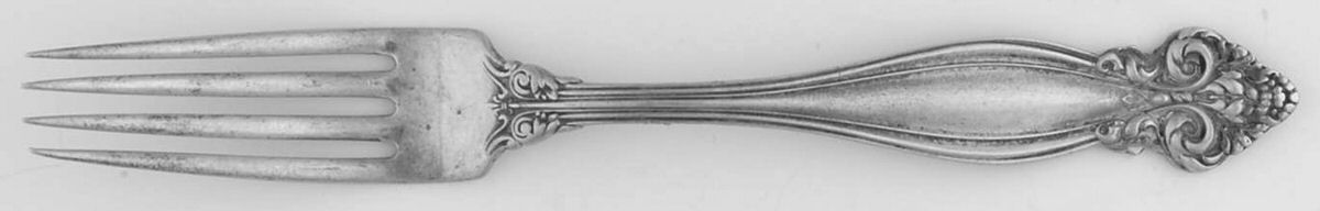 Jeanne d'Arc (Sterling, 1905 No Monos) Solid Youth Tea Fork by International Silver-1