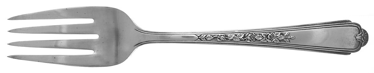 Jewel (Silverplate, 1938) Medium Solid Cold Meat Serving Fork by International Silver-1