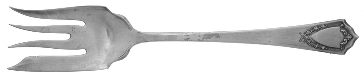 Jewell (Silverplate, 1916) Solid Salad Serving Fork by International Silver-1