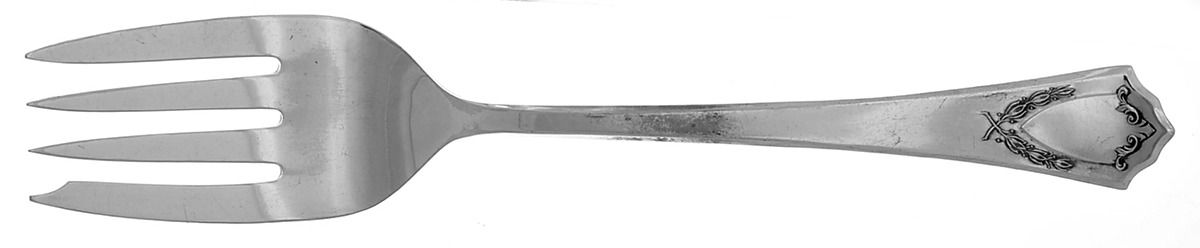 Jewell (Silverplate, 1916) Medium Solid Cold Meat Serving Fork by International Silver-1