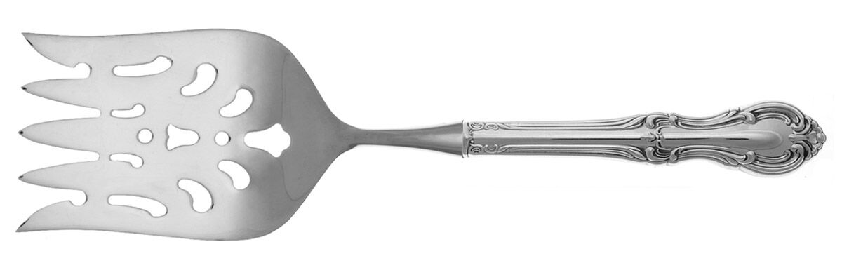 Joan of Arc (Sterling, 1940) Fish Serving Fork with Stainless Tines HC by International Silver-1