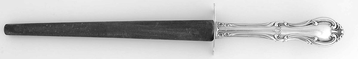 Joan of Arc (Sterling, 1940) Small Steel Rod Sharpener Knife by International Silver-1